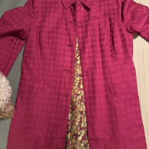 Dialogue Deep Pink  Trench/Topper Coat